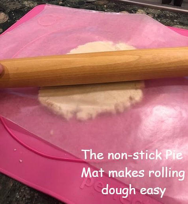 Pie dough on mat