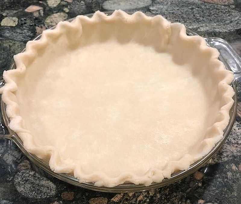 Perfect pie crust shell before baking