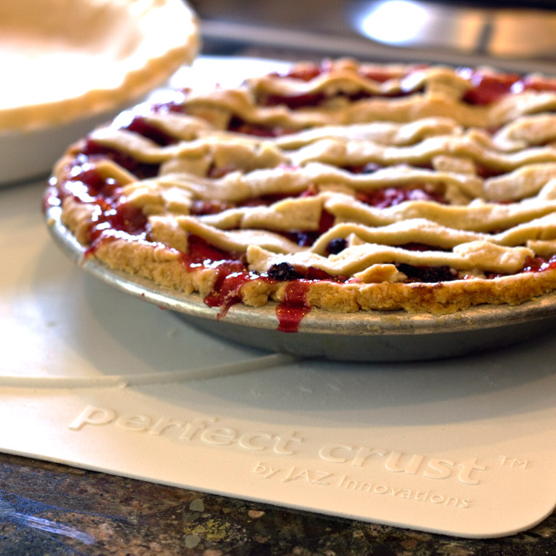 Pie Mat with a cooked pie on top