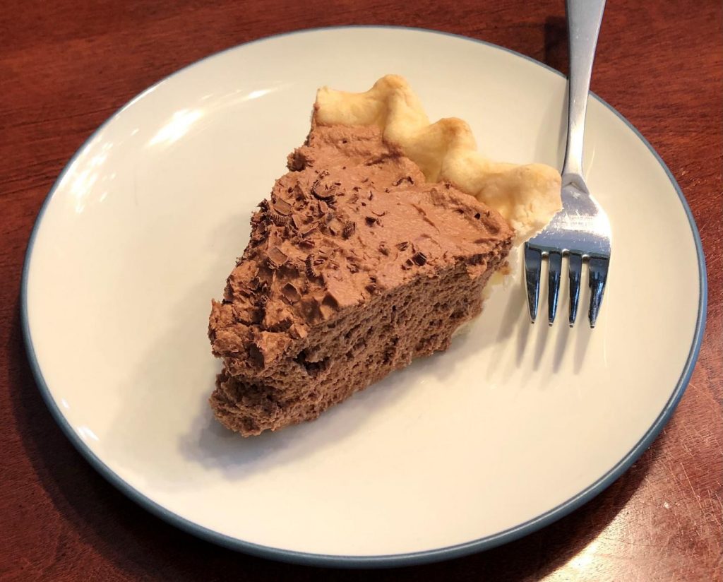 slice of French Silk Pie