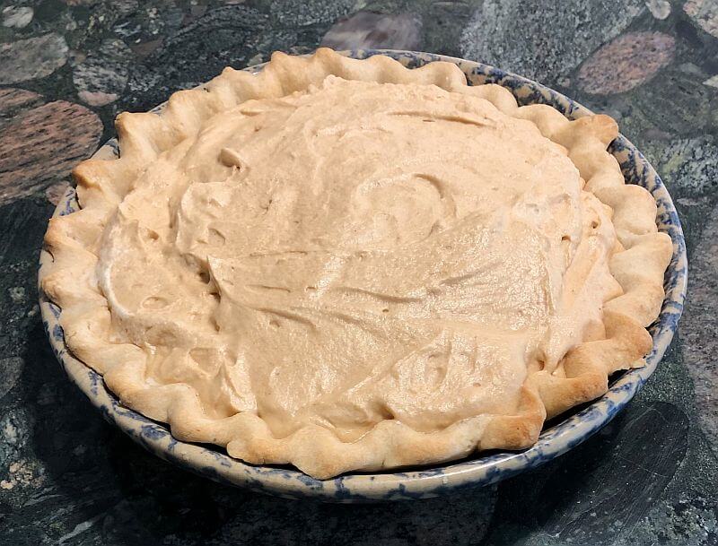 chocolate peanut butter pie ingredients ready for baking