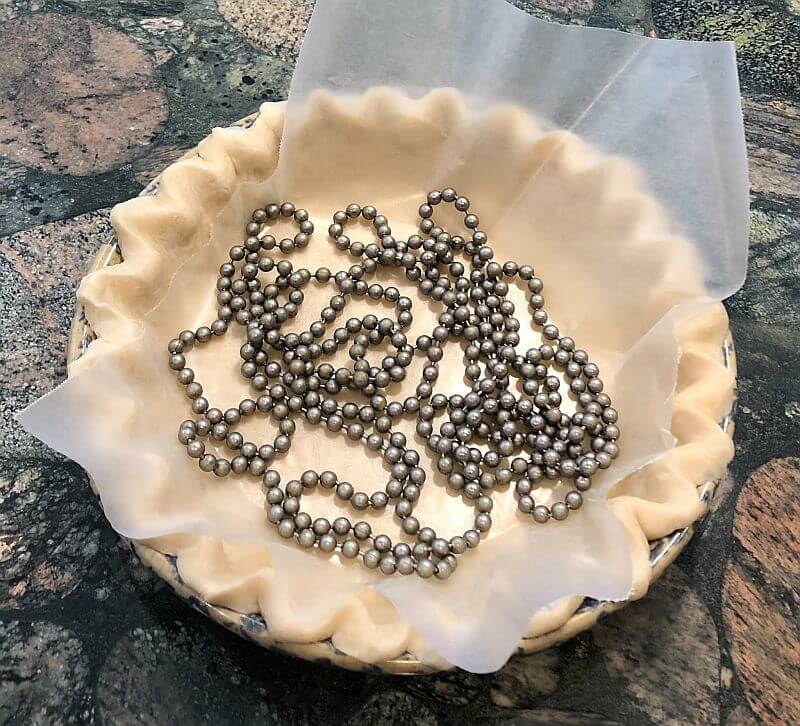 pie weight in pie shell