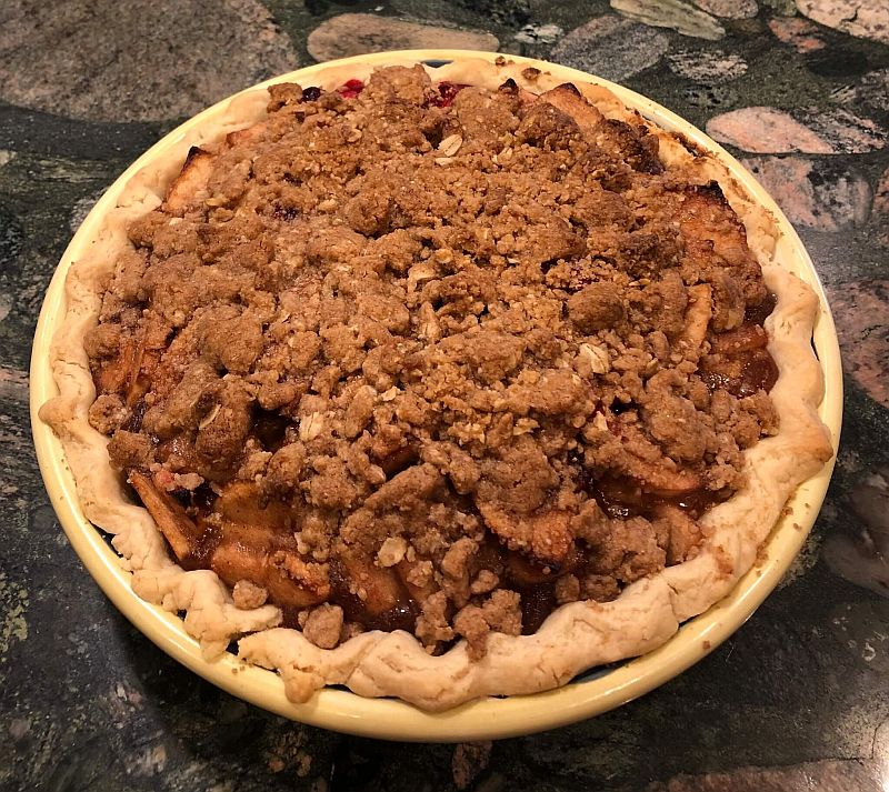 Fall Fruit Pie, golden brown right out of the oven